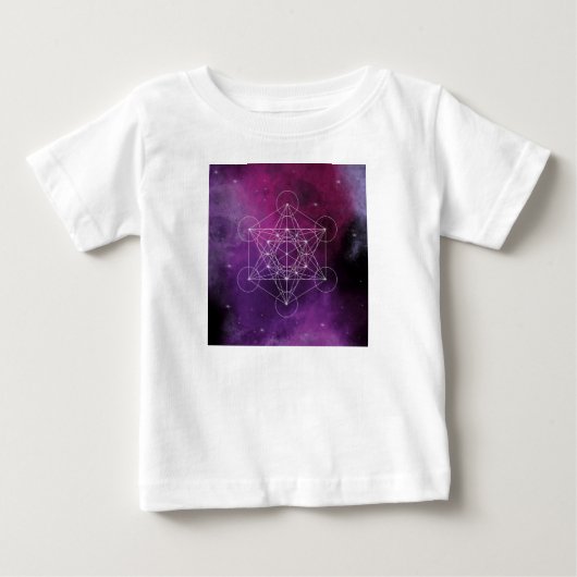 メタトロン、チャクラ、禅、神聖な幾何学、天使、 ベビーTシャツ (正面)