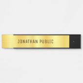 メタパーソナライズされたリックルフェイクック金ゴールド サインプレート (正面)