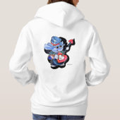 メタファントハートギター女子フード付きスウェットシャツ パーカ (裏面)