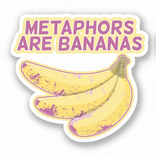 メタファーおもしろいタイポグラフィ シール (正面)