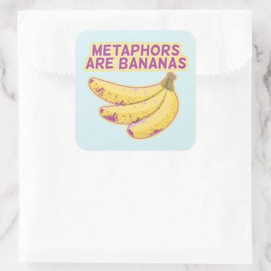 メタファーおもしろいタイポグラフィ スクエアシール (バッグ)