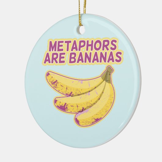 メタファーおもしろいタイポグラフィ セラミックオーナメント (左)