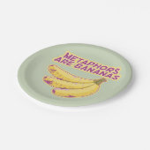 メタファーおもしろいタイポグラフィ ペーパープレート (アングル)