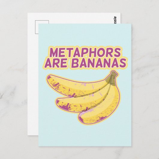 メタファーおもしろいタイポグラフィ ポストカード (正面/裏面)