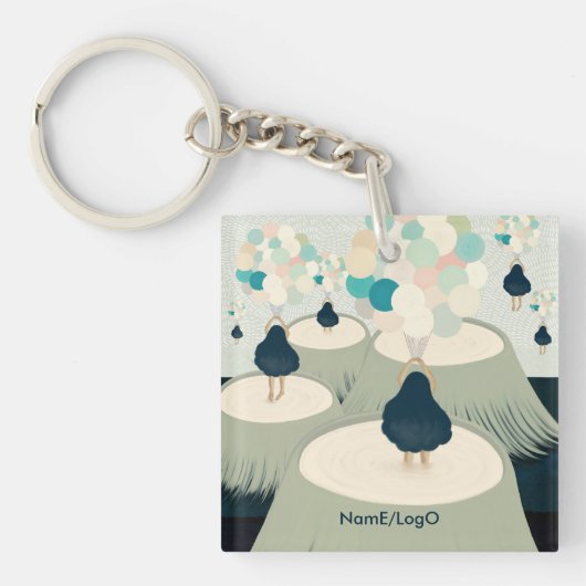 メタファー_22_夢のアクリルの少女 キーホルダー (正面)