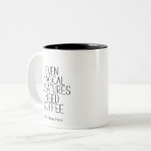 メタフィジカルコーヒー愛 "魔法生物だってコーヒーが飲みたい" ツートーンマグカップ (正面左)