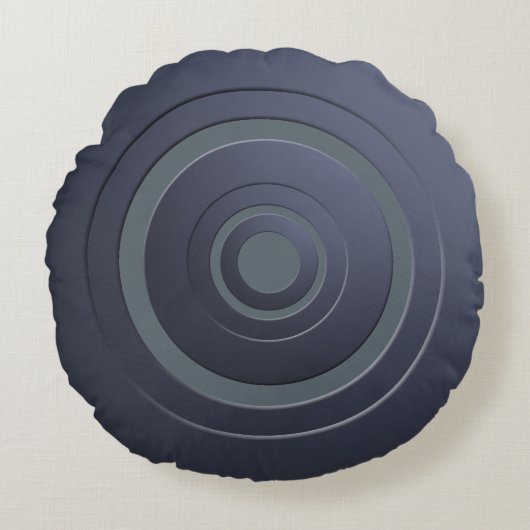 メタモダンリック円(青) (任意の色) ラウンドクッション (正面)