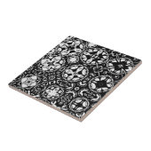 メタモルフォスメダリオンパターン白黒 タイル (側面)