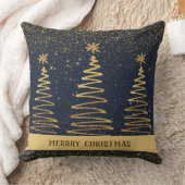 メタリエレガントッきらめくクな紺色 クッション (ブランケット)