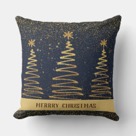 メタリエレガントッきらめくクな紺色 クッション