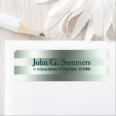 メタリエレガントッモダンクの緑の濃淡ストライプ色 ラベル (インサイチュ)