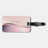 メタリエレガントッモダンク、ピンク ラゲッジタグ (裏面横)