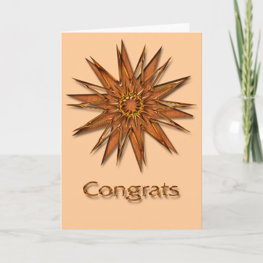 メタリカシャイニーとサテンスターバストおめでとう カード (正面)