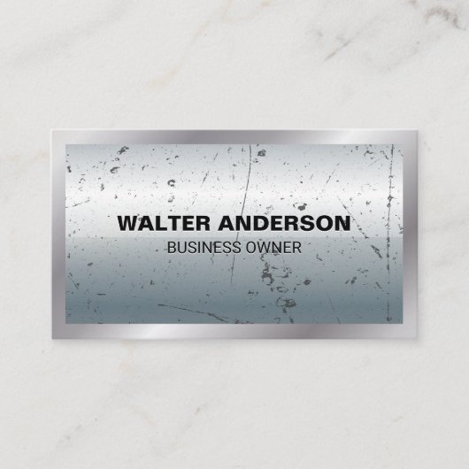 メタリグランジック背景と縁ど 名刺 (正面)