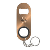 メタリッエレガントク青銅金ゴールドモノグラムメン キーホルダー栓抜き (裏面)