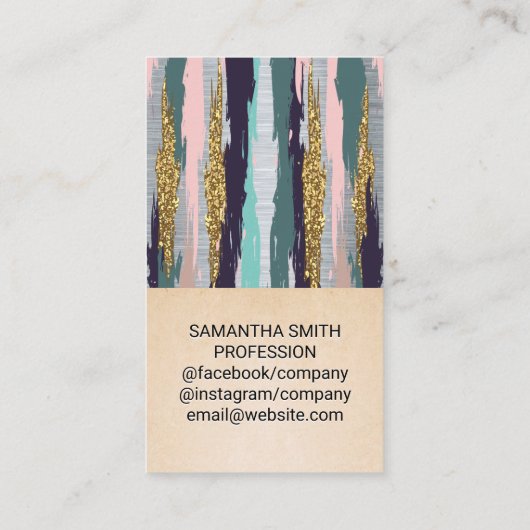 メタリックおよびパタ芸術的ーン 名刺 (裏面)