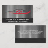 メタリックお洒落オートロゴ | 車修理アイコン 名刺 (正面/裏面)