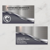 メタリックお洒落シャイン |メンズフェイシャルヘア 名刺 (正面/裏面)