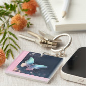 メタリックかわいらしバタフライアクリルキーチェーン キーホルダー (正面右)