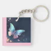メタリックかわいらしバタフライアクリルキーチェーン キーホルダー (裏面)