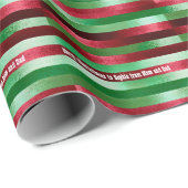 メタリックきらめく効果カスタム文字クリスマス ラッピングペーパー (ロールコーナー)