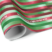 メタリックきらめく効果カスタム文字クリスマス ラッピングペーパー (ロールコーナー)