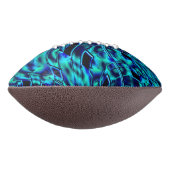 メタリックで曲がった錯覚、青から緑のイメージ アメリカンフットボール (回転270)