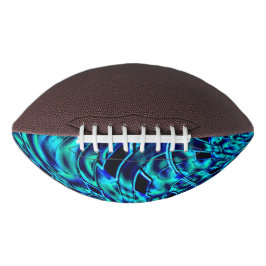 メタリックで曲がった錯覚、青から緑のイメージ アメリカンフットボール