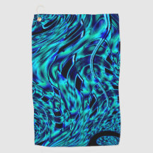 メタリックで曲がった錯覚、青から緑のイメージ