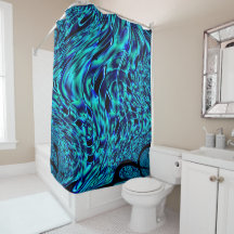 メタリックで曲がった錯覚、青から緑のイメージ