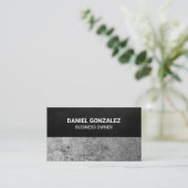 メタリックとレザー 名刺 (スタンド正面)