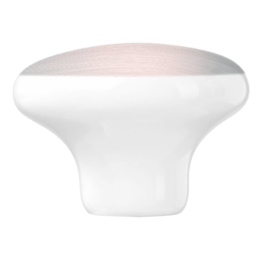 メタリックなシルバーグレーのブラシ仕上げアルミニウムの外観 セラミックノブ (側面)