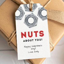 メタリックなナッツのバレンタインデーギフト「Nuts About You」 ギフトタグ