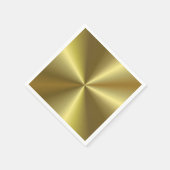 メタリックな偽のゴールド調のエレガントな空白テンプレート スタンダードカクテルナプキン (角)