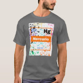 メタリックな液体の飛沫 Tシャツ (正面)