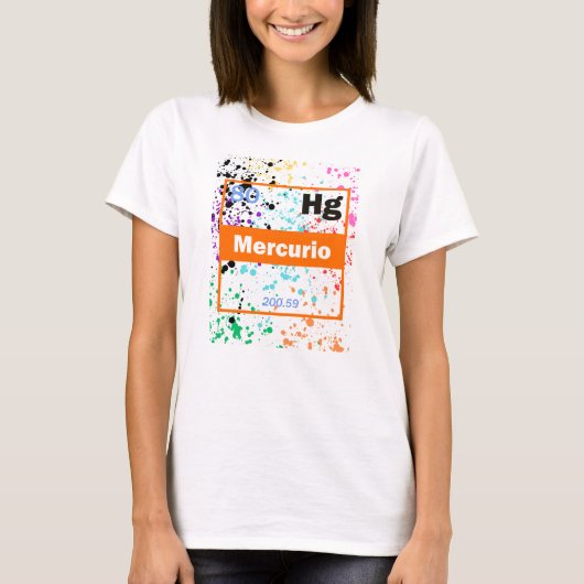メタリックな液滴 Tシャツ (正面)