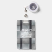 メタリックな社員バッジ バッジ (正面（伸縮クリップ）)