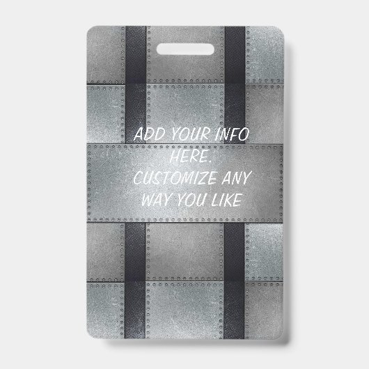 メタリックな社員バッジ バッジ (正面)