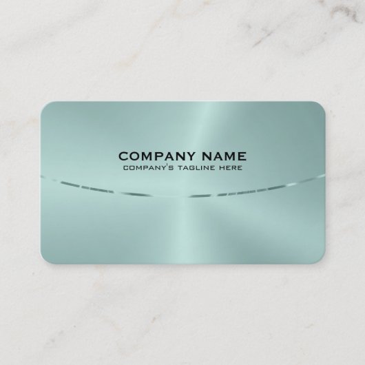 メタリックな緑の濃淡テクスチャのイメージ 名刺 (正面)