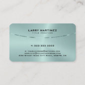 メタリックな緑の濃淡テクスチャのイメージ 名刺 (裏面)