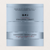 メタリックな青い色の背モダン景 名刺 (外部フラット)