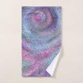 メタリックのマーメイドの色と抽象芸術ペイズリーショー バスタオルセット (ハンドタオル)