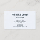 メタリックの青いトライバルカメ 名刺 (裏面)