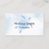 メタリックの青いトライバルカメ 名刺 (正面)