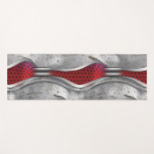 メタリックはっきりしたな3Dレッドグレーのテクスチャの外観 ヨガマット (正面(横))