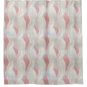 メタリックはっきりしたな3Dレッドグレーのテクスチャルックシャワー シャワーカーテン (正面)