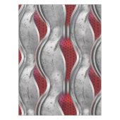 メタリックはっきりしたな3Dレッドグレーのテクスチャ テーブルクロス (正面)