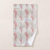 メタリックはっきりしたな3D赤いグレーのテクスチャはバスに見える バスタオルセット (ハンドタオル)