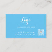 メタリックはっきりしたブルー&シルバー電気工事業 名刺 (裏面)