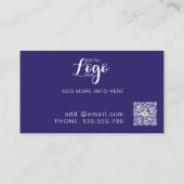 メタリックはっきりしたルックサーキュティパープル&シルバー 名刺 (裏面)